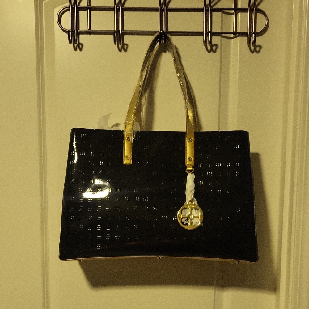 Iman Black And Gold Purse NWT